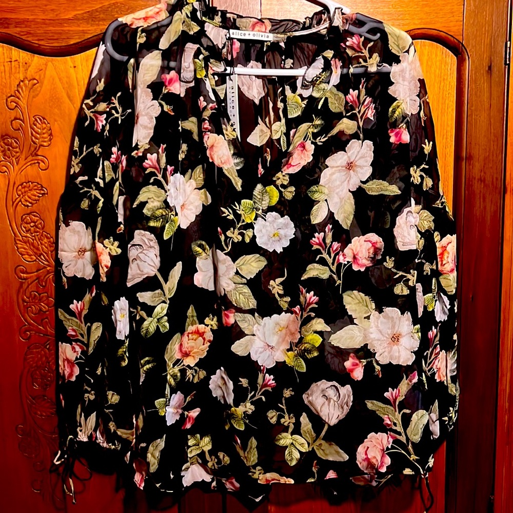 Never worn silk sheer top